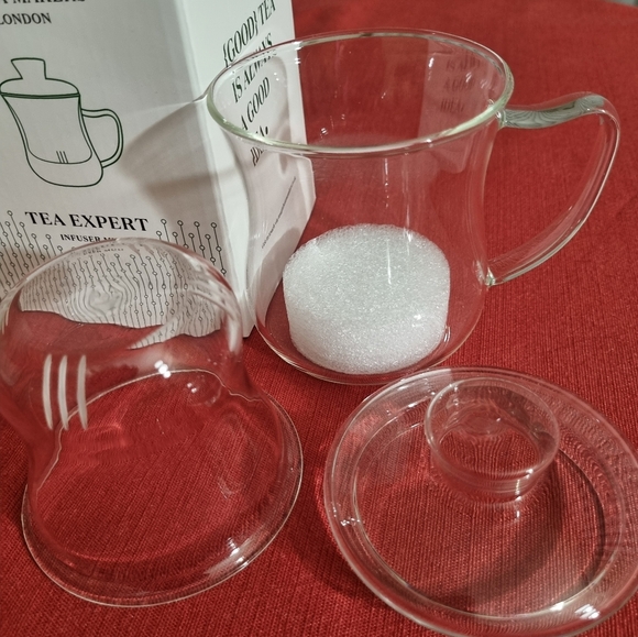 Glass Infuser Mug For Loose Leaf Tea - 300ml - Picture 5 of 7